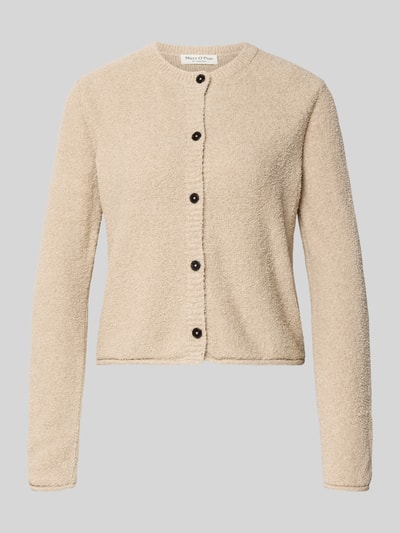 Marc O'Polo Regular Fit Strickjacke aus Baumwoll-Mix Beige 2