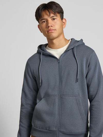 JACK & JONES Regular Fit Sweatjacke aus Baumwoll-Mix Modell 'BRADLEY' Blau 3