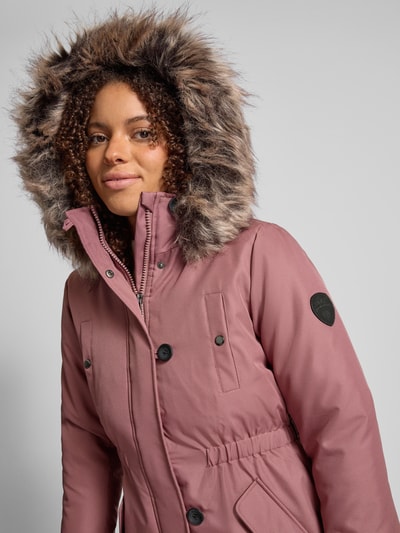 Only Getailleerde parka met imitatiebont, model 'IRIS' Mauve - 3