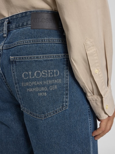 Closed Straight Fit Jeans mit Ziernähten Blau 3