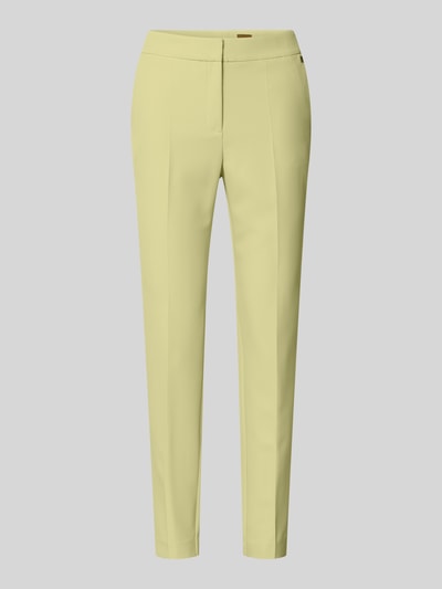 Productfoto, Slim Fit schmale broek met LOGO-studs model 'HAGONIA-1' van HUGO, look: effen, materiaalverwerking: stretch, persplooien, mid waist, steekzakken