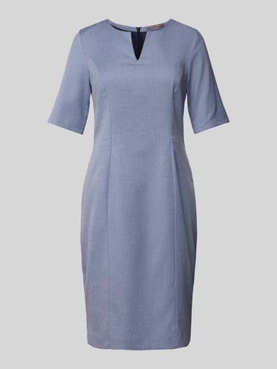 Christian Berg Woman Selection Knielanges Kleid mit Strukturmuster Hellblau 2