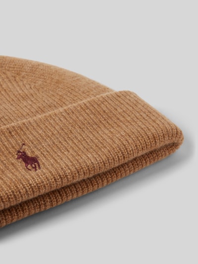 Polo Ralph Lauren Wollen muts in gebreide look Camel - 2