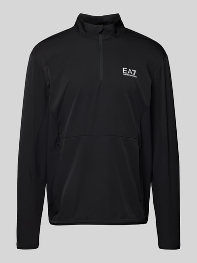 EA7 Emporio Armani Sweatshirt mit Stehkragen Modell 'VENTUS' Black 2