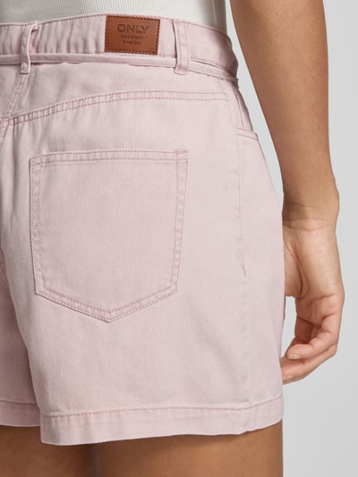 ONLY Regular Fit Jeansshorts aus reiner Baumwolle Modell 'NAOMI' Hellrosa 3