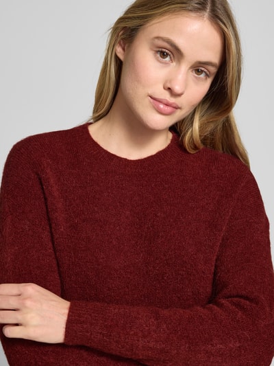 MSCH Copenhagen Gebreide pullover met wol, model 'Festina' Donkerrood - 3