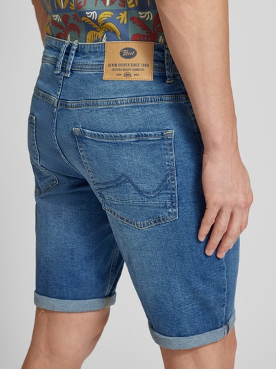 Petrol Korte regular fit jeans in 5-pocketmodel, model 'BULLSEYE' Lichtblauw - 3