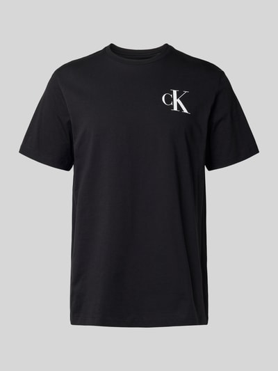 Calvin Klein Jeans T-Shirt mit Label-Print Black 2