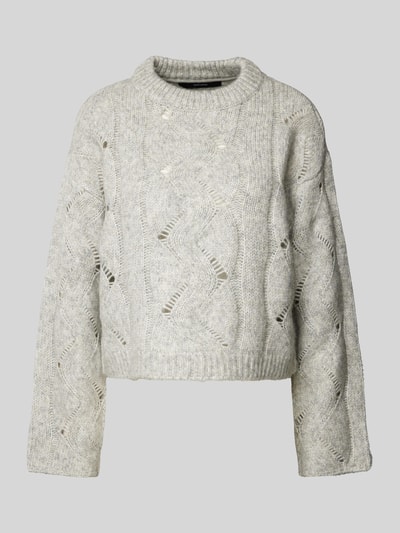 Vero Moda Relaxed fit gebreide pullover met wol, model 'LINA' Lichtgrijs - 1