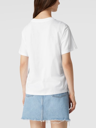 Jake*s Casual T-Shirt mit Stitching Weiß 5