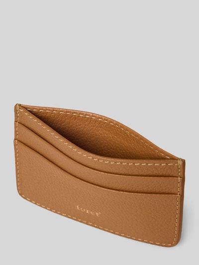 Forét Lederkartenetui mit Label-Print Cognac 3