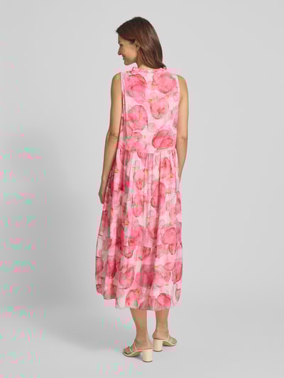 ZABAIONE Sukienka midi z wiskozy z efektem stopniowania Różowy 5