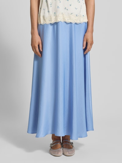 VERO MODA Ausgestellter Midi-Rock aus Viskose-Mix Modell 'MIRA' Hellblau 4