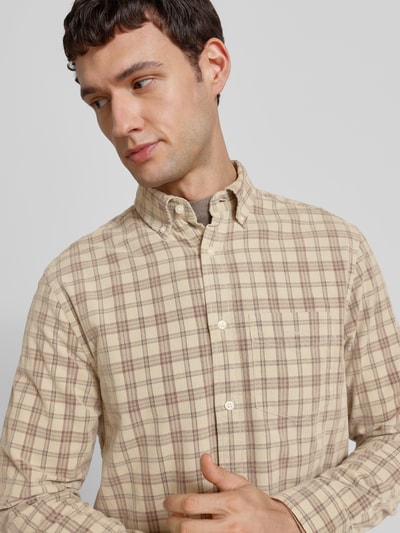 Gant Freizeithemd mit Knopfleiste Beige 3