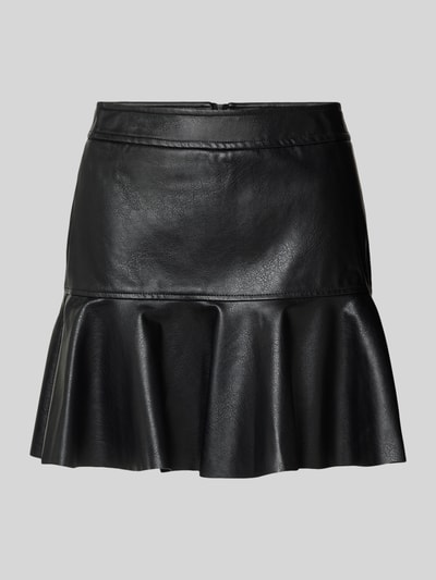 Bardot Minirok in leerlook Zwart - 2