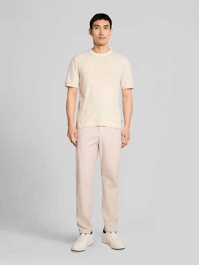 Tom Tailor Sweter w kroju regular fit z czystej bawełny Écru 1