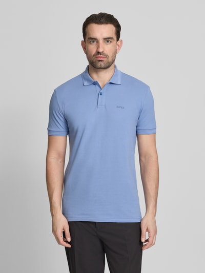 BOSS Green koszulka polo o kroju regular fit z czystej bawełny model 'PIO' Niebieski 4