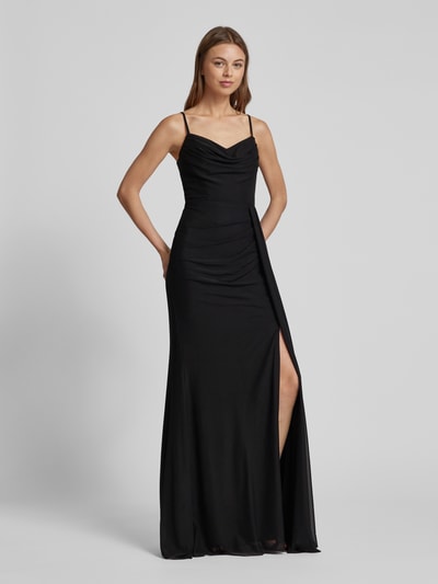 TROYDEN COLLECTION Abendkleid mit Beinschlitz Black 1