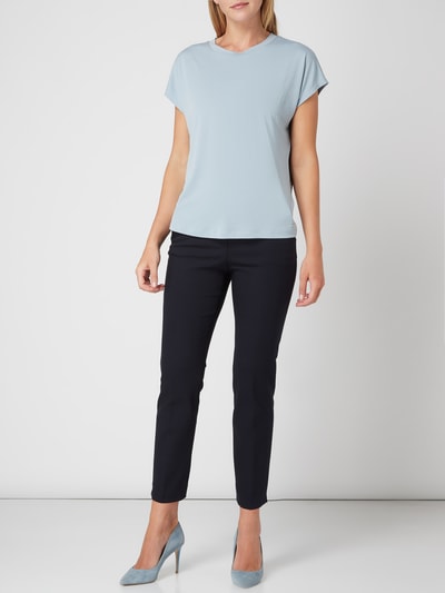 Jake*s Collection T-shirt met logo-applicatie Bleu - 1