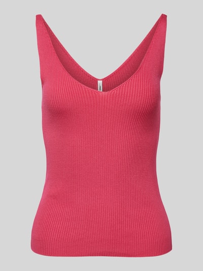 Only Stricktop in Ripp-Optik Modell 'LELLA' Pink 2