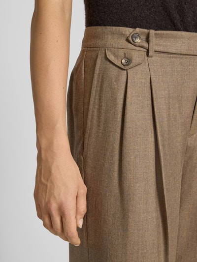Lauren Ralph Lauren Straight Fit Stoffhose aus reiner Wolle Modell 'Wilva' Taupe Melange 3