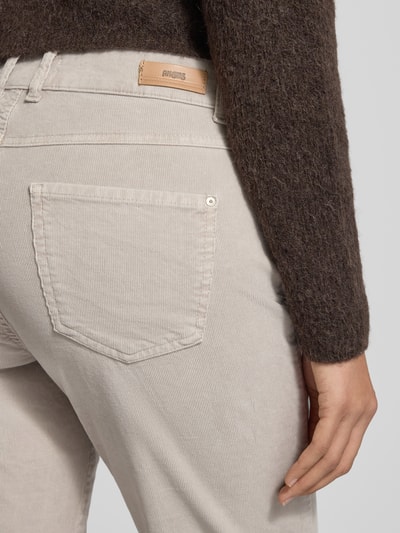 Angels Spodnie sztruksowe z 5 kieszeniami model ‘Lara’ Kamienny 3