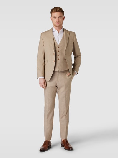 Wilvorst Spodnie do garnituru z wpuszczanymi kieszeniami w stylu francuskim w kolorze beżowym Beżowy 1
