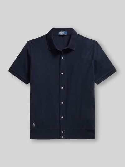 Polo Ralph Lauren Regular Fit Poloshirt mit durchgehender Knopfleiste aus reiner Baumwolle Marine 2