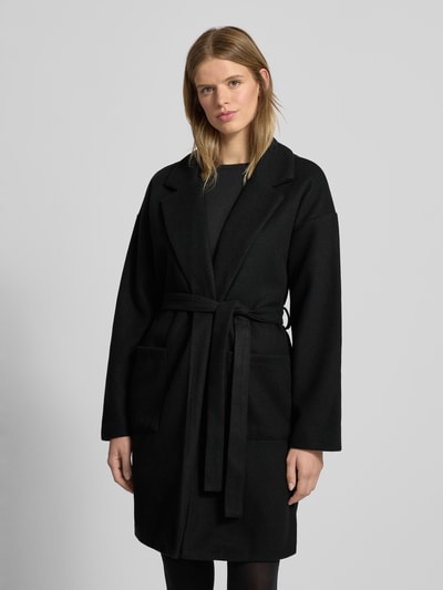 Pieces Płaszcz o kroju regular fit z paskiem w talii model ‘JOLENE’  4