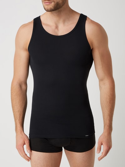 Skiny Tanktop aus Baumwolle im 2er-Pack Black 2