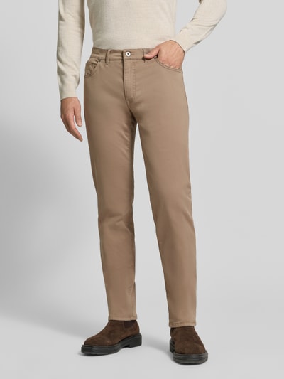 Brax Regular Fit Weite Hose aus Baumwoll-Mix mit Lyocell-Anteil Beige 4