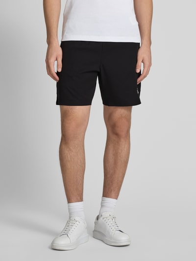 EA7 Emporio Armani Loose Fit Sweatshorts mit Label-Print Modell 'VENTUS' Black 4