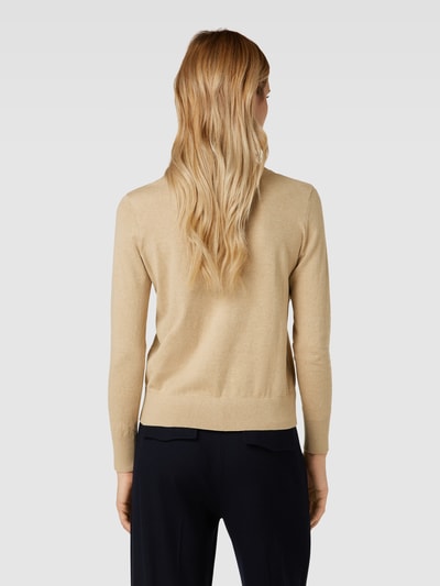 Esprit Gebreide pullover met V-hals Zand - 5