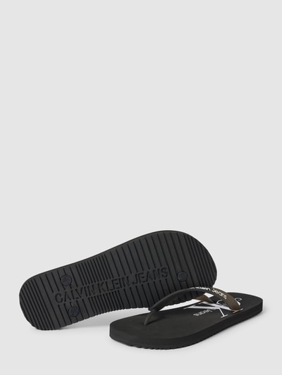 Calvin Klein Jeans Teenslippers met labelprints Zwart - 4