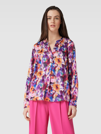 Christian Berg Woman Selection Blouse met all-over bloemenprint Oudroze gemêleerd - 4