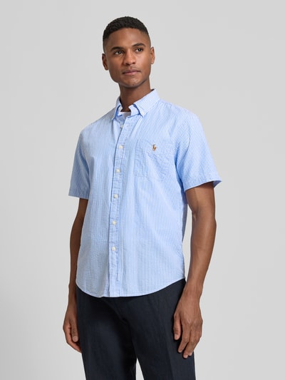Polo Ralph Lauren Regular Fit Freizeithemd aus reiner Baumwolle Blau 4