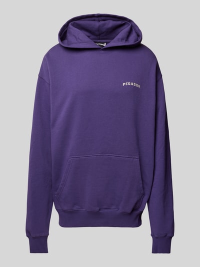 Pegador Oversized hoodie met labelstitching, model 'BUFORD' Paars - 2