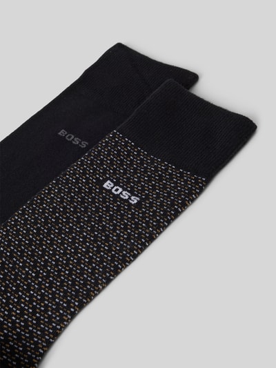 BOSS Socken mit Label-Print im 2er-Pack Black 2