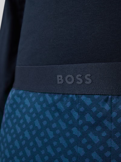 BOSS Regular Fit Pyjama aus reiner Baumwolle Marine 2