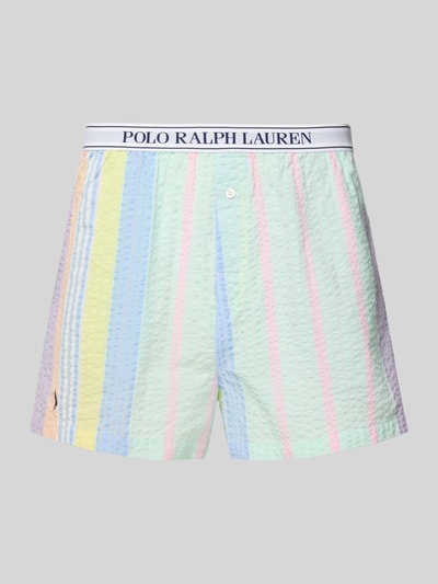 Polo Ralph Lauren Regular Fit Pyjama-Boxershorts in Crinkle-Optik Hellblau 1
