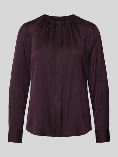 BOSS Regular Fit Langarmbluse aus Seiden-Mix Modell 'BANORAH' Aubergine 2