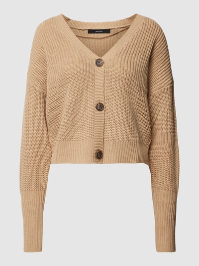 VERO MODA Cardigan mit V-Ausschnitt Modell 'LEA' Sand 2