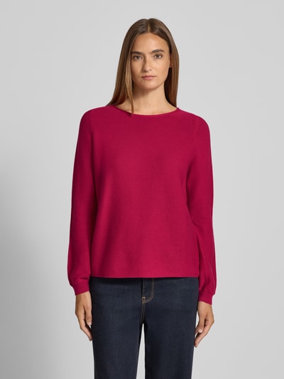 Christian Berg Woman Strickpullover mit gerippten Abschlüssen Fuchsia 4