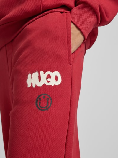 Hugo Blue Sweatpants met elastische band, model ‘Nimaytro’ Rood - 3