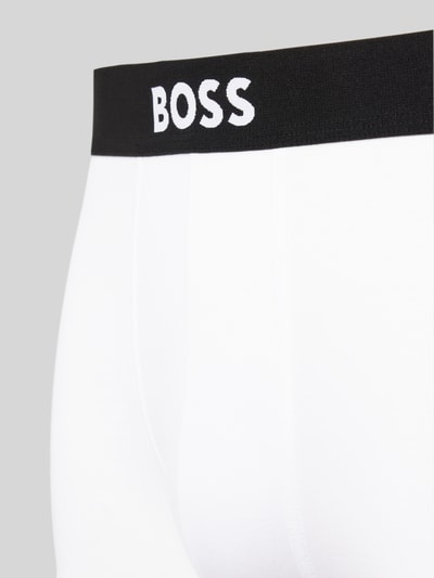 BOSS Trunks mit elastischem Logo-Bund im 3er-Pack Modell 'ONE' Mittelgrau Melange 2