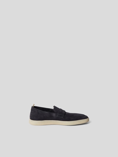 Officine Creative Loafer aus Veloursleder Marineblau 6