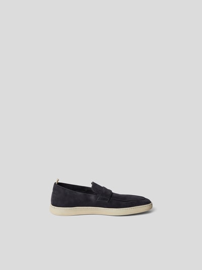 Officine Creative Loafer aus Veloursleder Marine 6