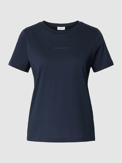 comma Casual Identity T-shirt met ronde hals Marineblauw - 2