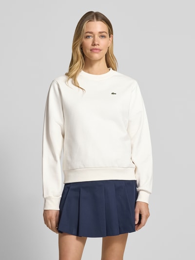 Lacoste Sport Relaxed fit sweatshirt van puur katoen Offwhite - 4