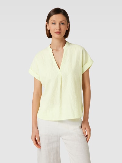 Montego Comfortabele blouse met opstaande kraag Neon groen - 4